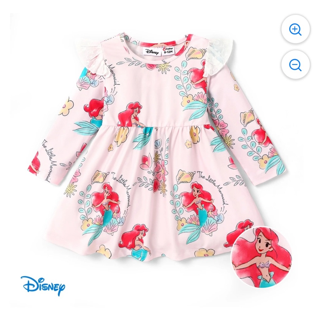 Disney Pink Ariel Floral Dress